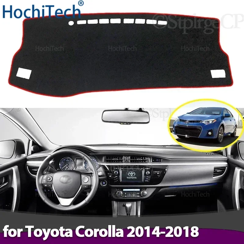 Car Dashboard Cover Avoid Light Pad Instrument Panel Mat Case Carpets for Toyota Corolla E170 E160 2014 2015 2016 2017 2018