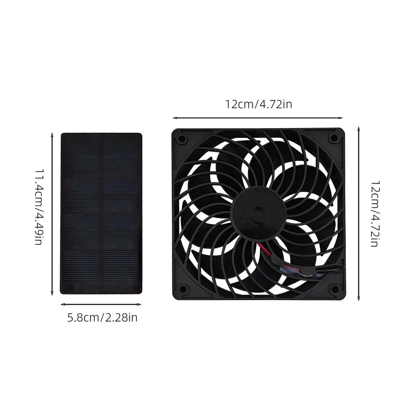 Ventilatore di scarico solare per pollaio 0.8w Casa per animali domestici Ventilatore d'aria Casa per cani Ventilatore di ventilazione per interni RV Serra Casa Fienile