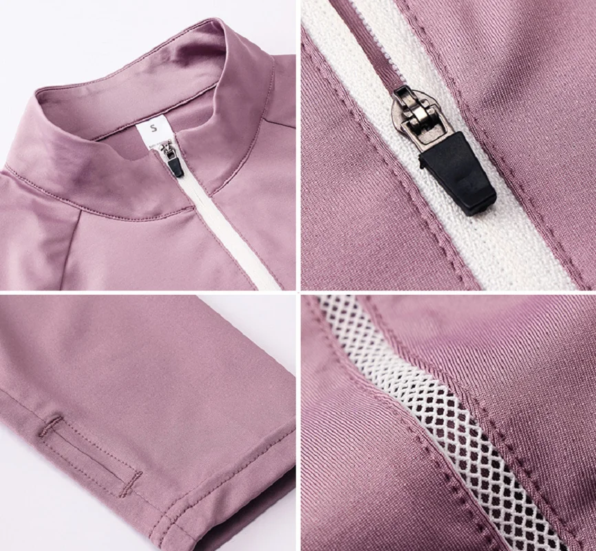 New Women's Fashion Sports Yoga Jacket High Quality Quick Drying Stand Up Collar Hoodie Stretch Slim Running Fitness Coat
