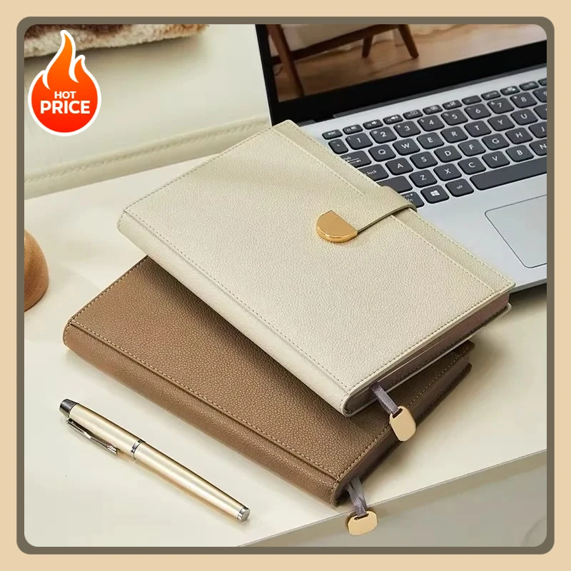 Office study tools Personalized A5 notebook PU leather writing notebook Student gift Work meeting record notebook