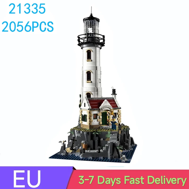2056 pièces phare motorisé bloc de construction ensemble bricolage tour briques jouet adultes et enfants cadeaux d'anniversaire Compatible avec 21335