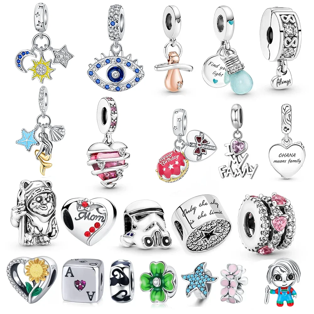 

Mum Dangle Dream Catcher Charms Fit Pandora 925 Original Bracelet 925 Sterling Silver Heart Beads DIY Jewelry for Women