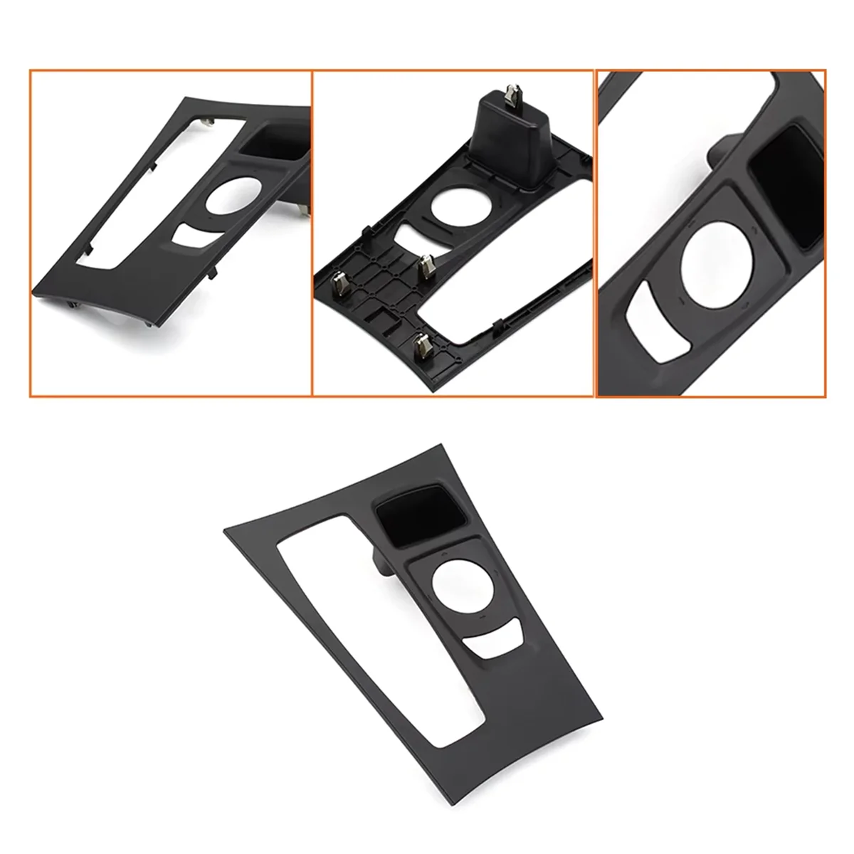 Ingenious سيارة وحدة التحكم المركزية صندوق التروس التحول غطاء لوحة الكسوة لسيارات BMW X5 E70 X6 E71 E72 2007-2013 51169164485   الموديل B LHDمتين