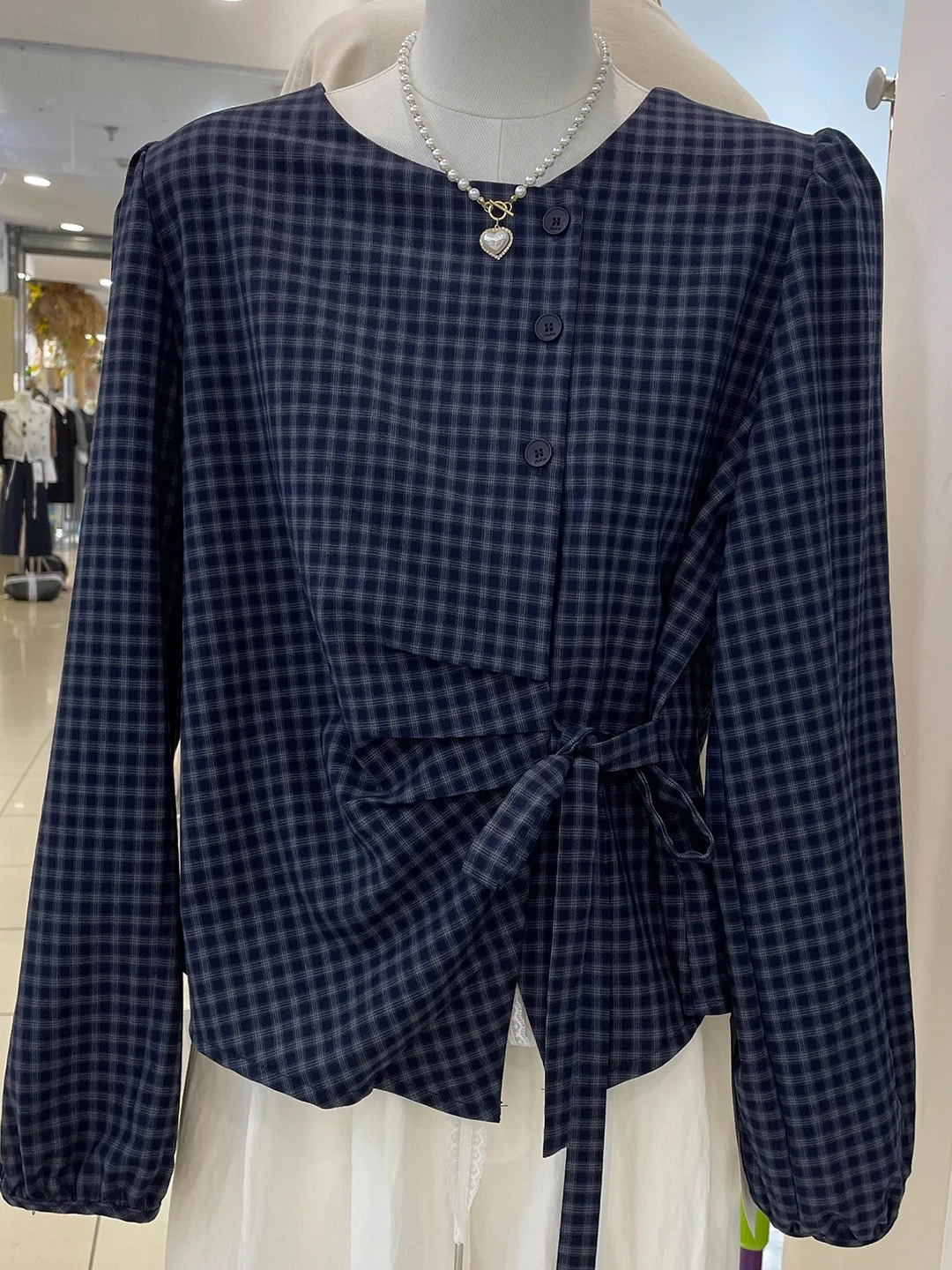 

French Sle plus Size Women's irt round Ne Striped Tie Front Loose Fit Long Sve Breathable Comfortable Casual Top