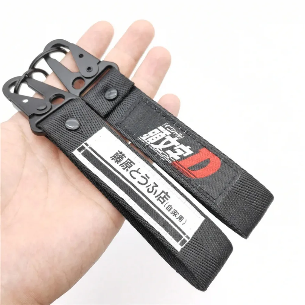 JDM Keyring Tags Initial D Fujiwara Tofu Shop Nylon key Tags keychain Auto Key Steel Spring Clip Lanyard Motorcycle Accessories image 3