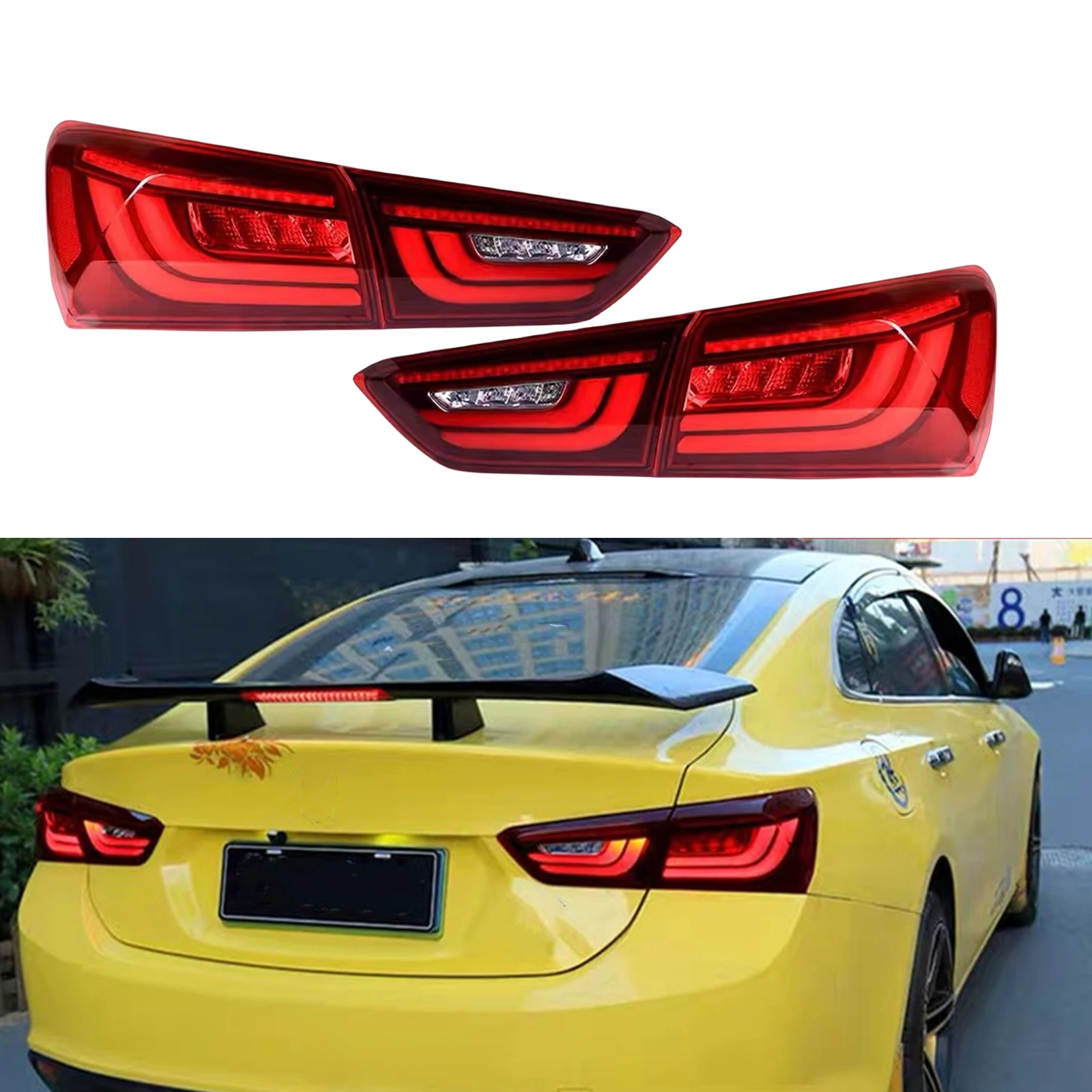 

For Chevrolet Malibu XL 2016-2018 Taillight Rear Daytime Running Light Taillamp Tail Dynamic Turn Signal Brake Lamp Assembly