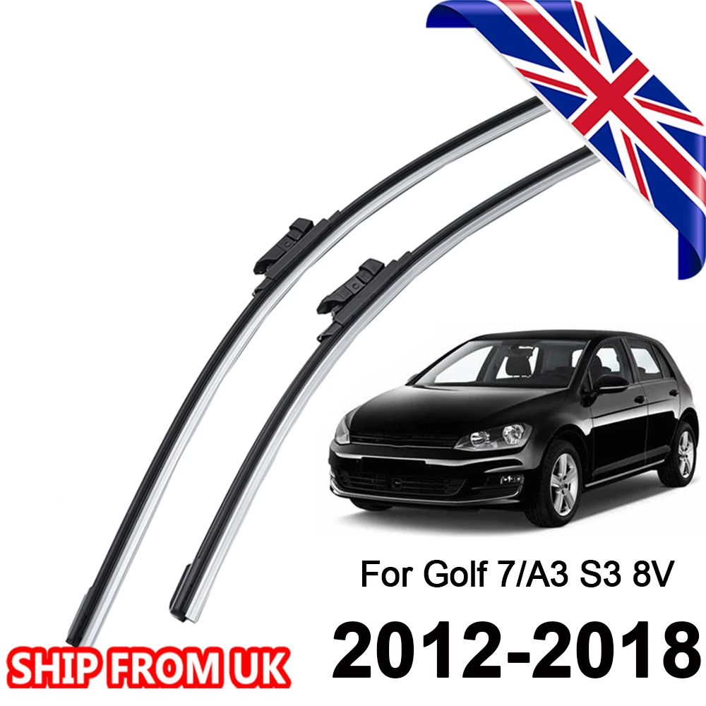 Front Windscreen Flat Window 2x Wiper Blades For VW Golf 2012 2013 62 13 63 A3