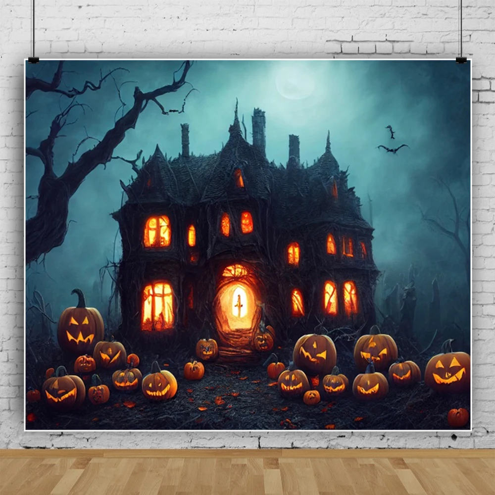 Decoração de Halloween Jack-on-Lantern Adereços, Foto Backdrop, Fundo para Fotografia, Suprimentos de Palco, Banner Photoshoot Party