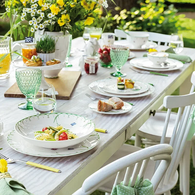 Cutlery Set Dishes Household Nordic Colorful Spring Dopamine