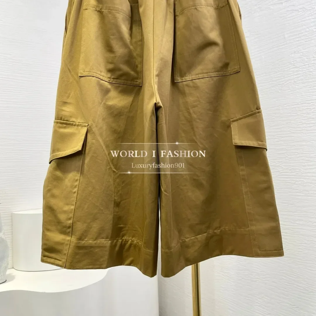 캐주얼 카키 작업복 반바지 2025 신상 여성용 내구성