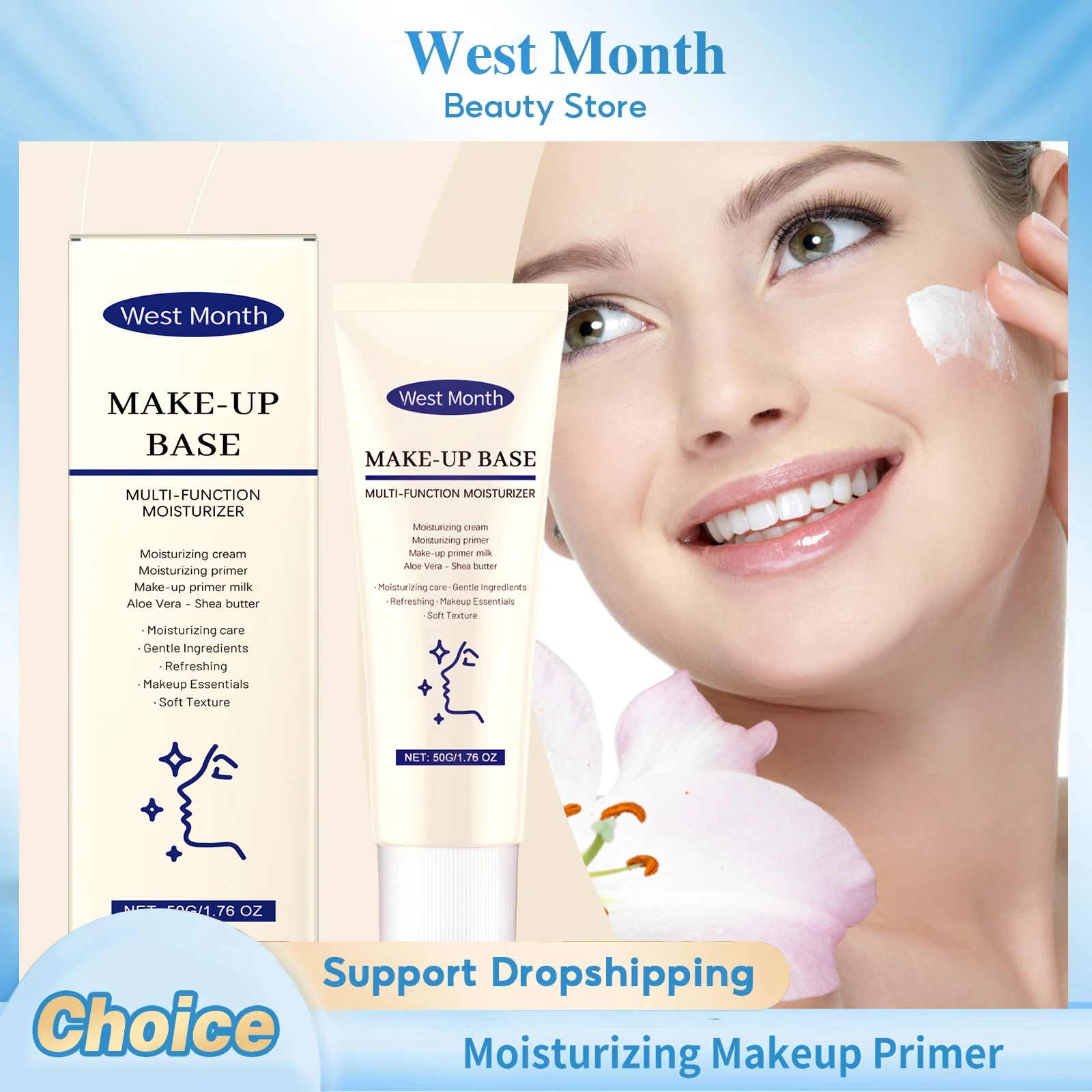 

Moisturizing Makeup Primer Long Lasting Hydration Brighten Skin Tone Relieve Dryness Soothe Redness Refresh Face Primer Makeup