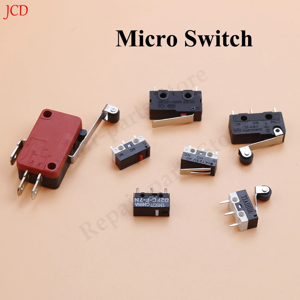 10 PCS Micro Switch 2/3Pin NO/NC Mini Limit Switch 5A 250VAC KW11-3Z Roller Arc lever Snap Action Push Micro switches