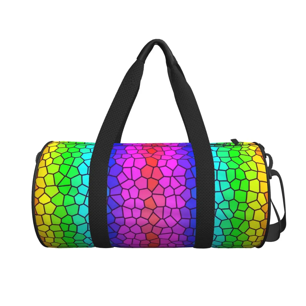 

Абстрактная Радужная спортивная сумка с витражным принтом, спортивные сумки для тренировок, дизайнерская большая Ретро сумка для фитнеса, сумки для выходных