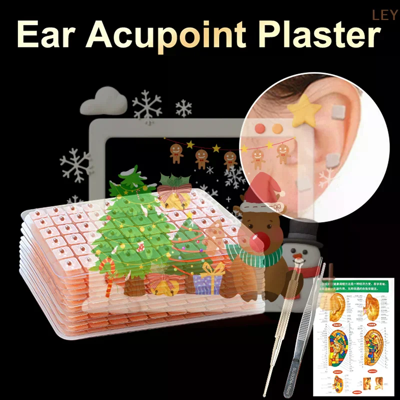 Ear Seeds Bianstone Ear Acupuncture Massage Auricular Sticker Kit Therapy Needle Patch Seeds Sticker Auriculotherapy Kit