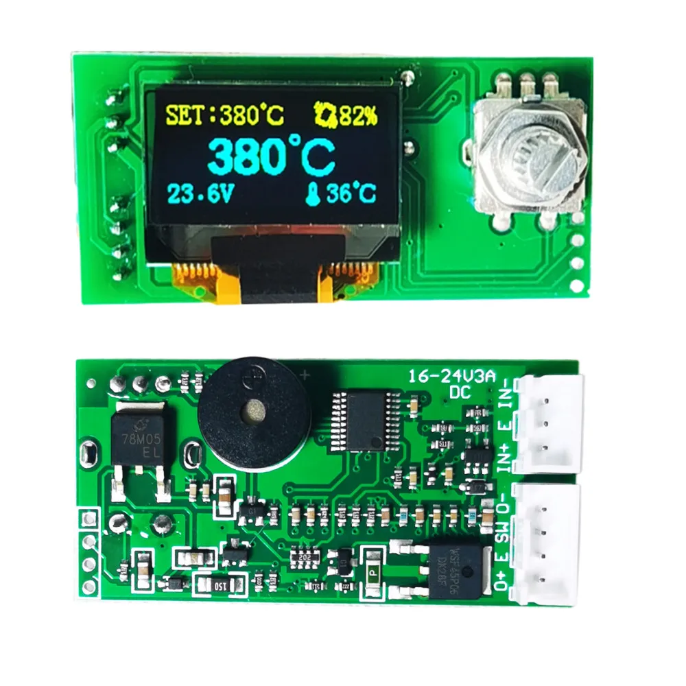 Imagem -04 - Stc-oled 0.96 Polegada Solda Estação Ferro Faça Você Mesmo Peças Kits Controlador de Temperatura Digital com Caixa do Metal Painel Acrílico T12