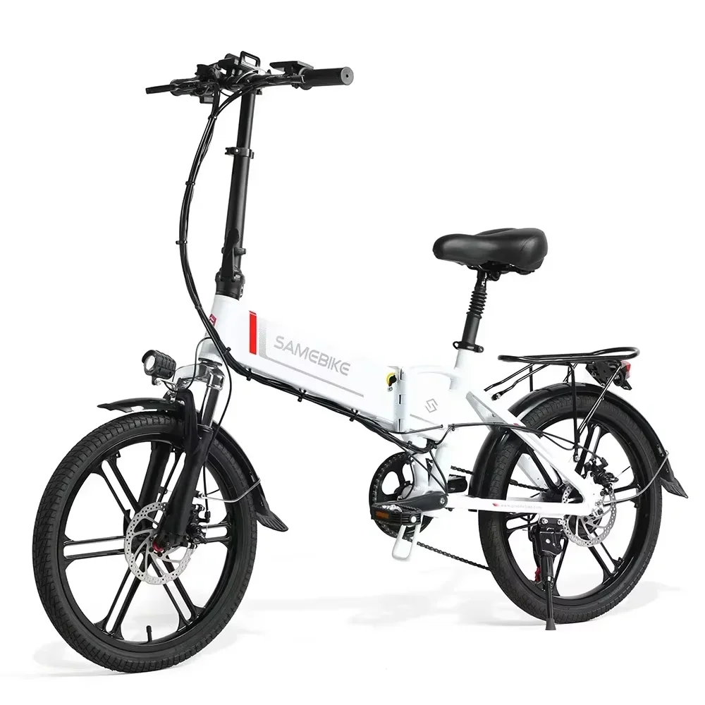 Elektrische vouwfiets met 350W borstelloze motor, 48V10.4AH ingebouwde lithium batterij, 20 inch banden en aluminium frame. - afbeelding 2
