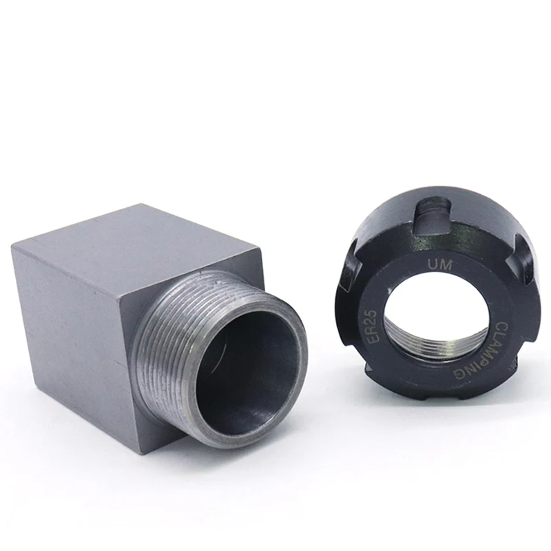 Imagem -05 - Praça Pinça Chuck Assento para Torno Cnc Gravura Máquina de Corte Porta-ferramentas Bloco Aço Duro Hex Er25 Er32 Er40 Alta Qualidade