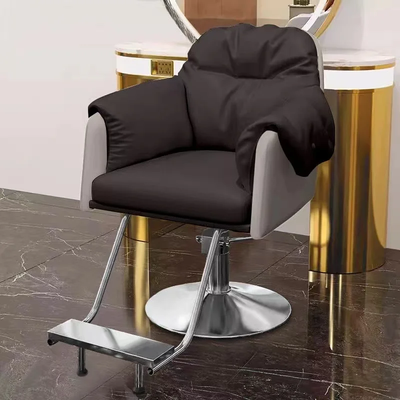 Modern Top Grade Barber Chairs Nordic Luxury Speciality Hairdresser Barber Chairs Comfort Hair Dyeing Salon Furniture Silla FYBC