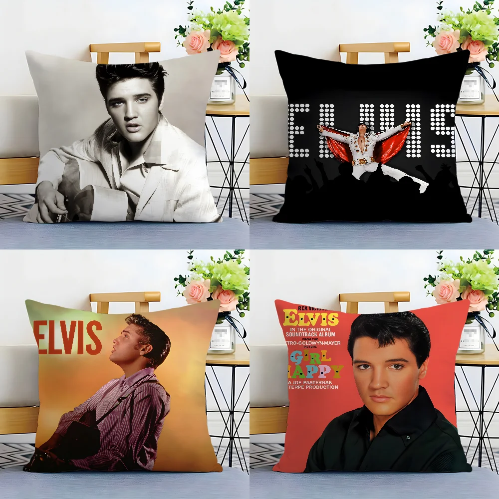 E-Elvis P-PresleyS Pillow Case Plush Fabric Soft  Pillowcase Double Sided Print Cushion Cover Household Gifts