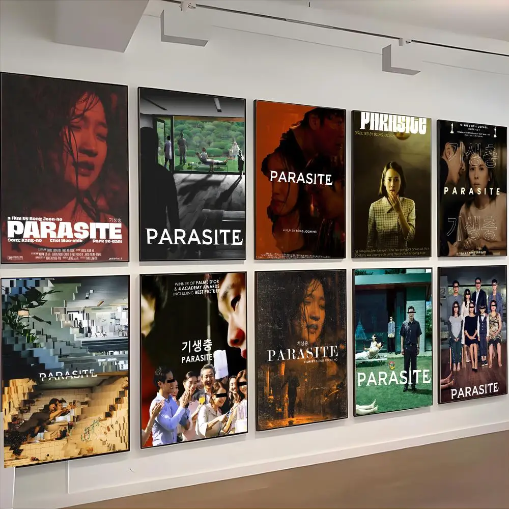 Movie Thriller Parasite Poster Classic Wall Art Home Decor Peel and Stick Unframed