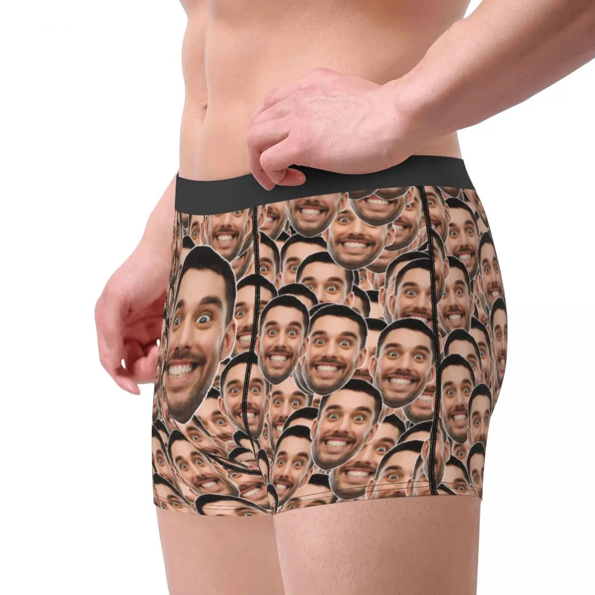 Personalisierte Gesichtsfoto-Unterwäsche, individuelle Herz-Boxershorts, individuelles Herren-Valentinstag-Geschenk für Ehemann, Jahrestagsgeschenk für Papa