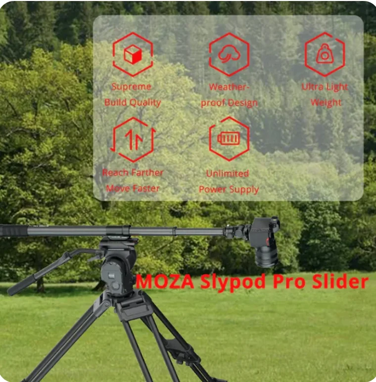 MOZA Slypod Pro 3-in-1 Electric Motorized Slider Monopod, Motion Control 13lbs Vertical Payload for DSLR/SLR with Tripod