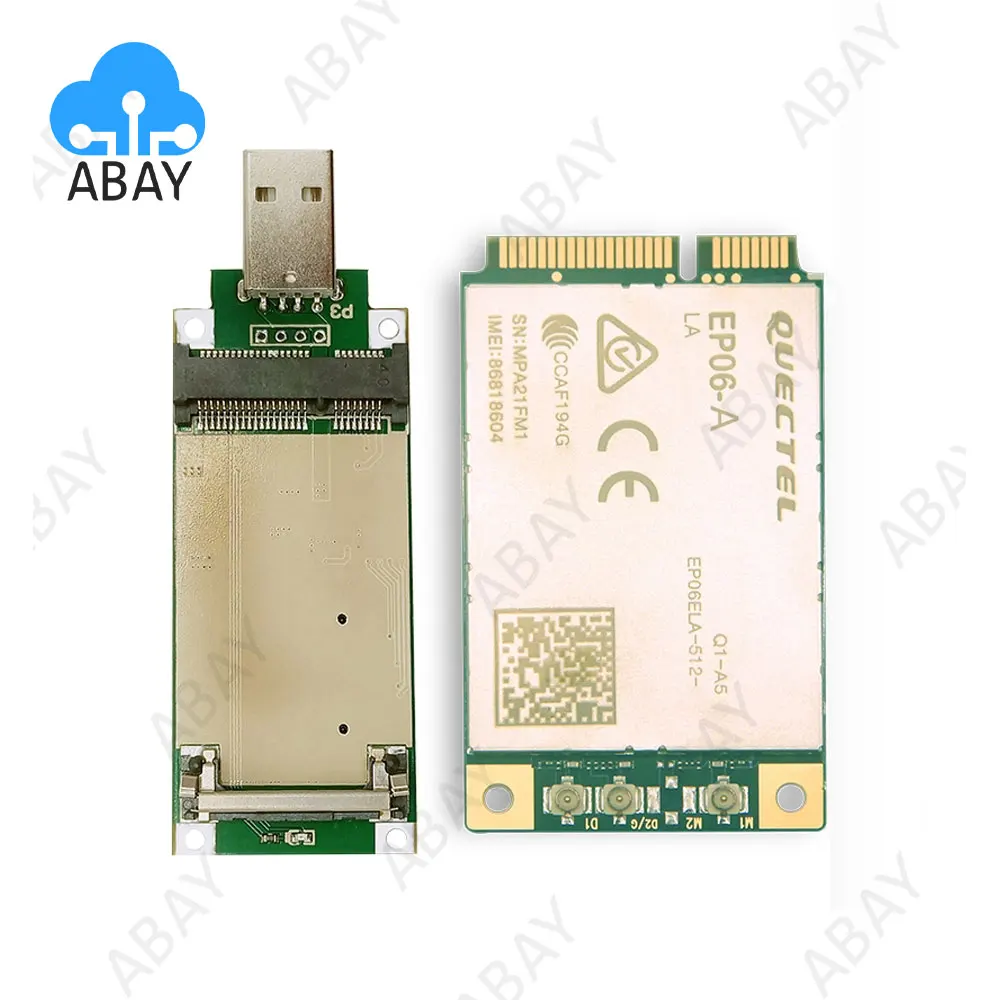 Quectel EP06-A Mini Pcie B1/B3/B5/B7/B8/B20/B28/B32/B38 4G CAT6 Module Mini PCIE to USB Adapter with SIM Card Slot