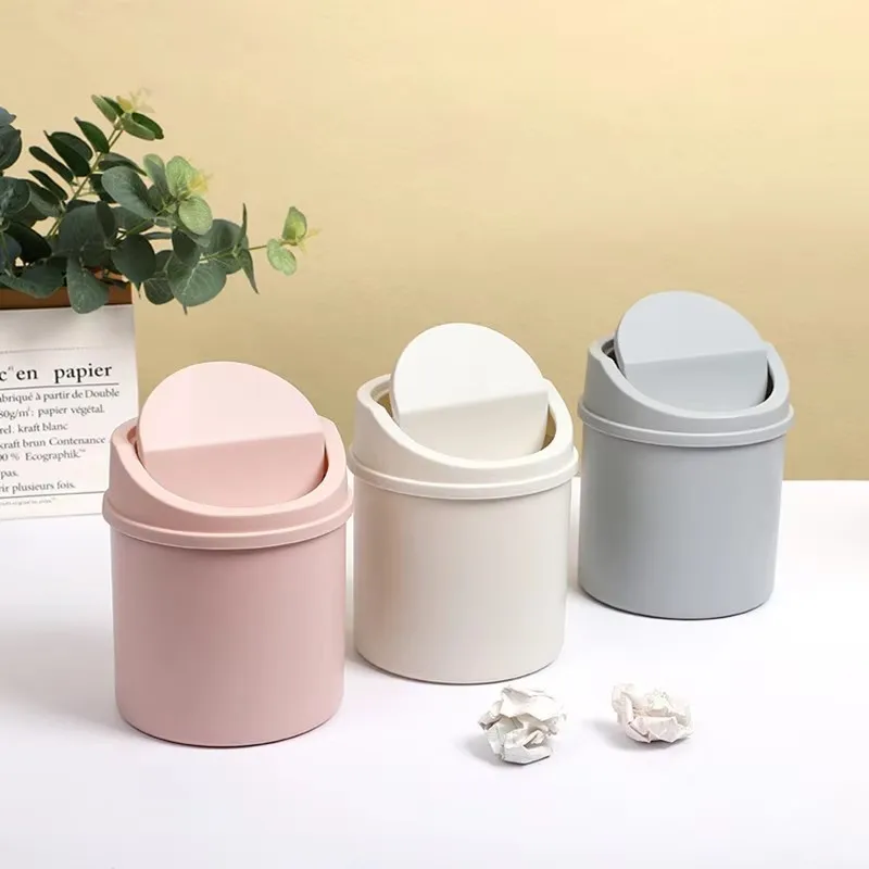 

JIANWU Mini Simplicity Desktop Dustbin for Desktop Cleaning High Capacity Plastic Garbage Manager for Office Supplies Kawaii
