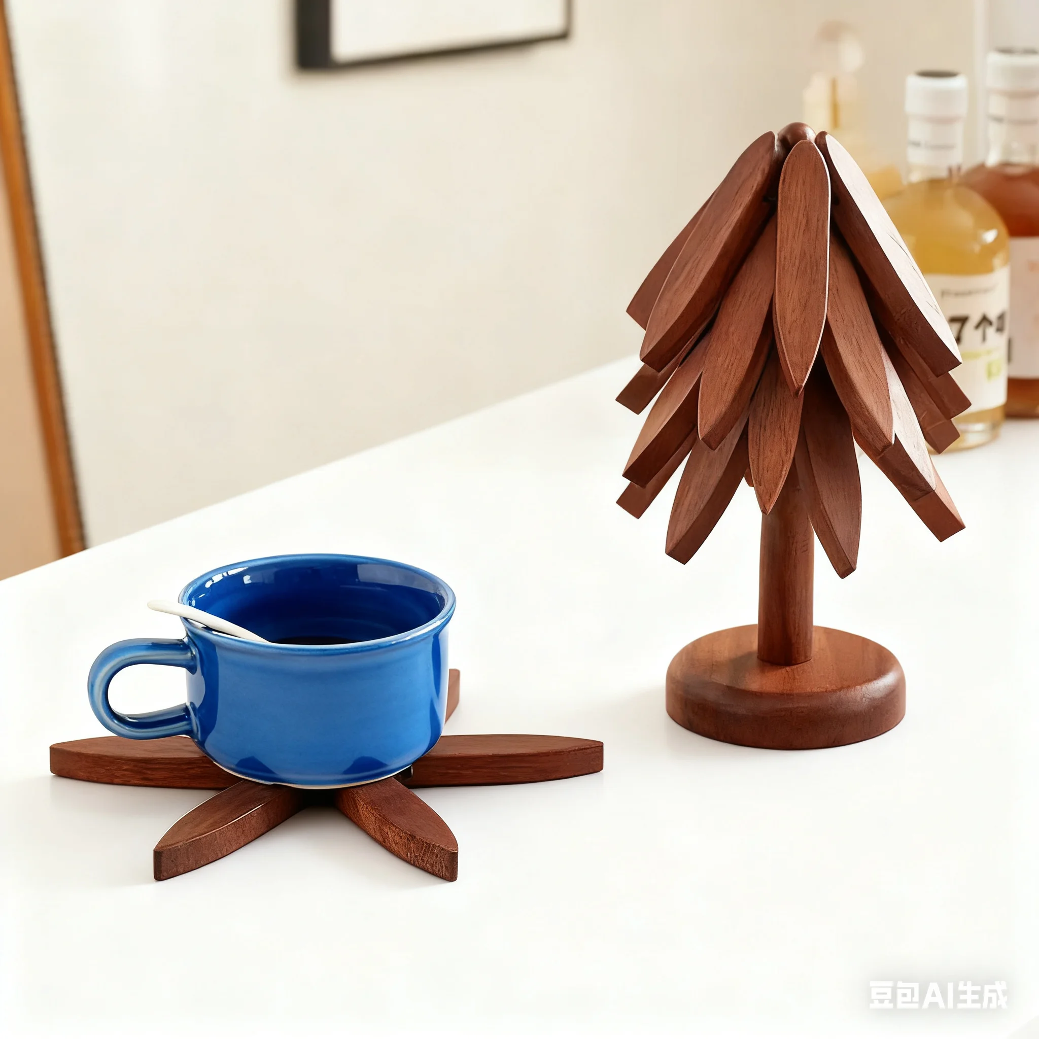 

Tree insulation mat creative placemat table coaster solid wood anti-scalding and high temperature resistant pot mat