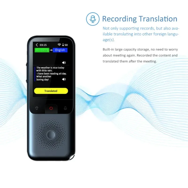 HONGTOP Translation Camera Device T11 Real-Time Smart Voice Photo Translator 1500mA 138 Languages Portable Text Voice Translator