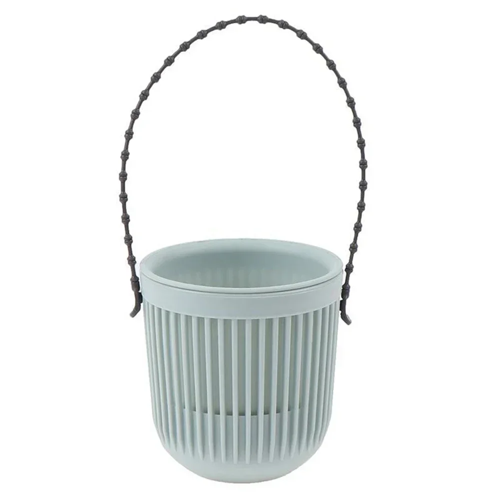 New Creative Simple Double-layer Plastic Planter Desktop Ornament Hanging Flowerpot Plants Holder Basket Garden Pot Home Decor