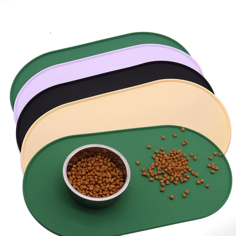 

New Style Waterproof Silicone Dog Bowl Mat with Nonslip Edges for Indoor Cat and Dog Feeding
