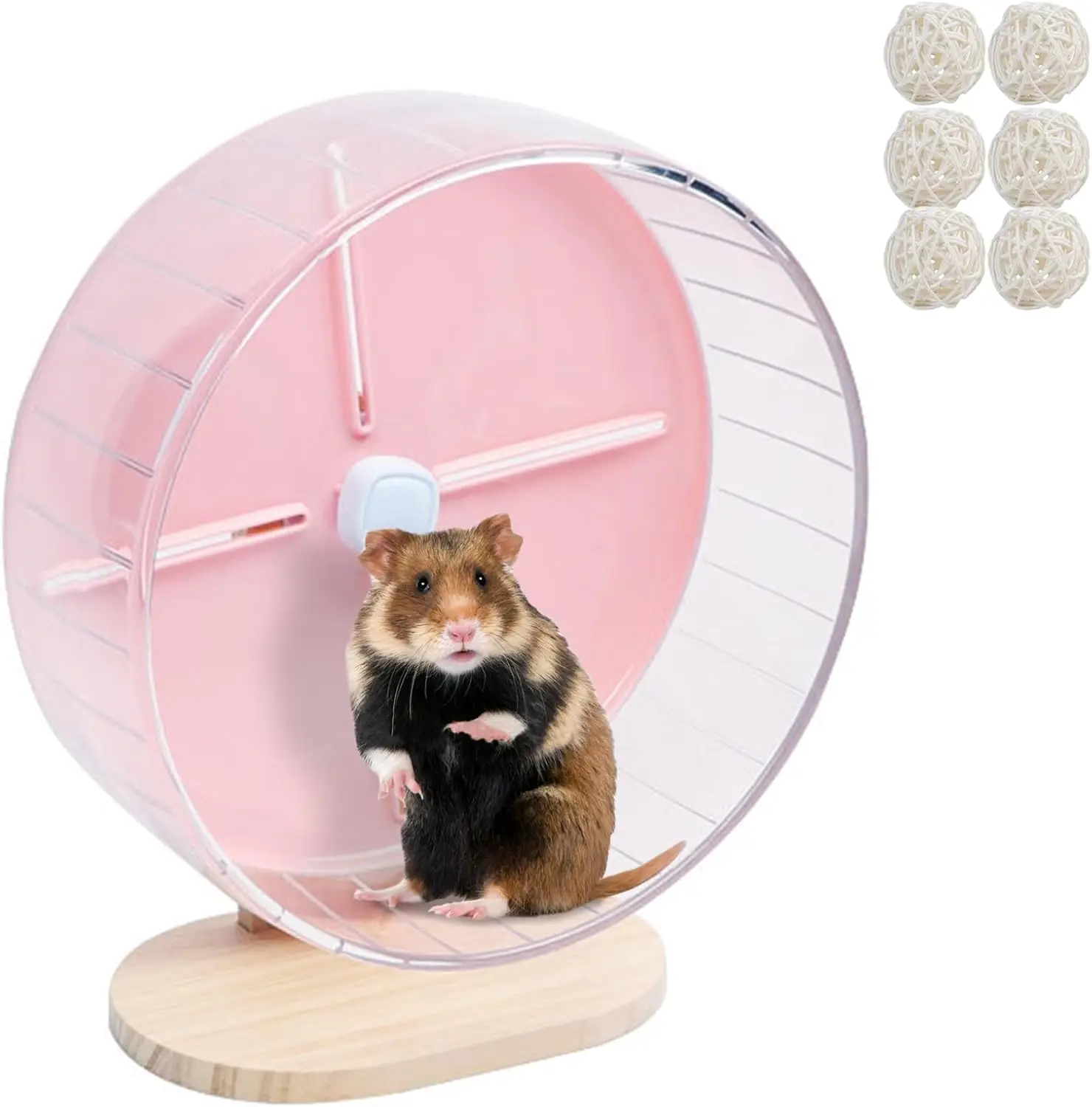 عجلة الهامستر الصامتة، 10.2 بوصة عجلة الجري الهامستر السورية الهادئة المضادة للانزلاق وحامل قابل للتعديل لجروع الجربوز