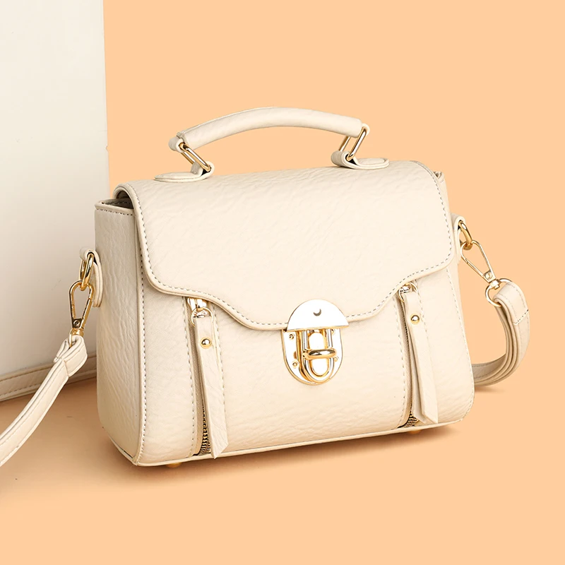 

Women's Small Bag pu leather Trendy and Versatile Middle Aged Mom's Bags Soft Leather Texture One Shoulder Crossbody Bags wallet