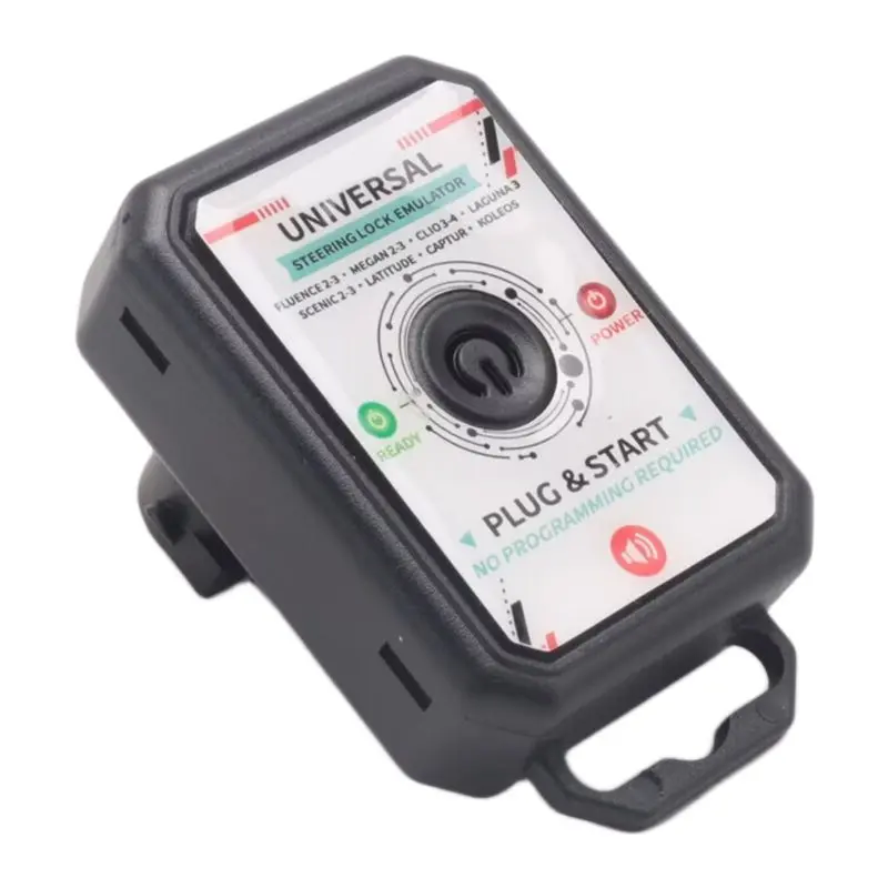 NEW HOT In Stock-1 Piece Universal Steering Lock Emulator Simulator ESL ELV Plug And Start Black Plastic For RENAULIT ELV LOCK R