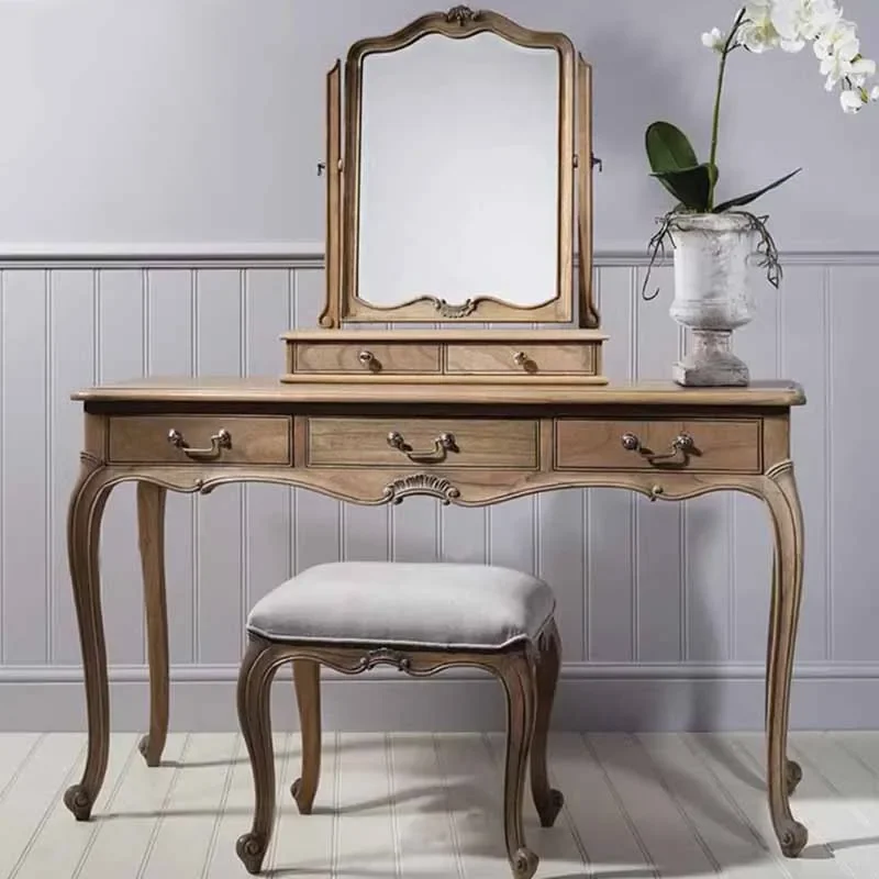 

Organizer Modern Dresser Eithe Bedroom Stool Modern Women Wooden Dressing Table Makeup Study Service Schminktisch Home Furniture