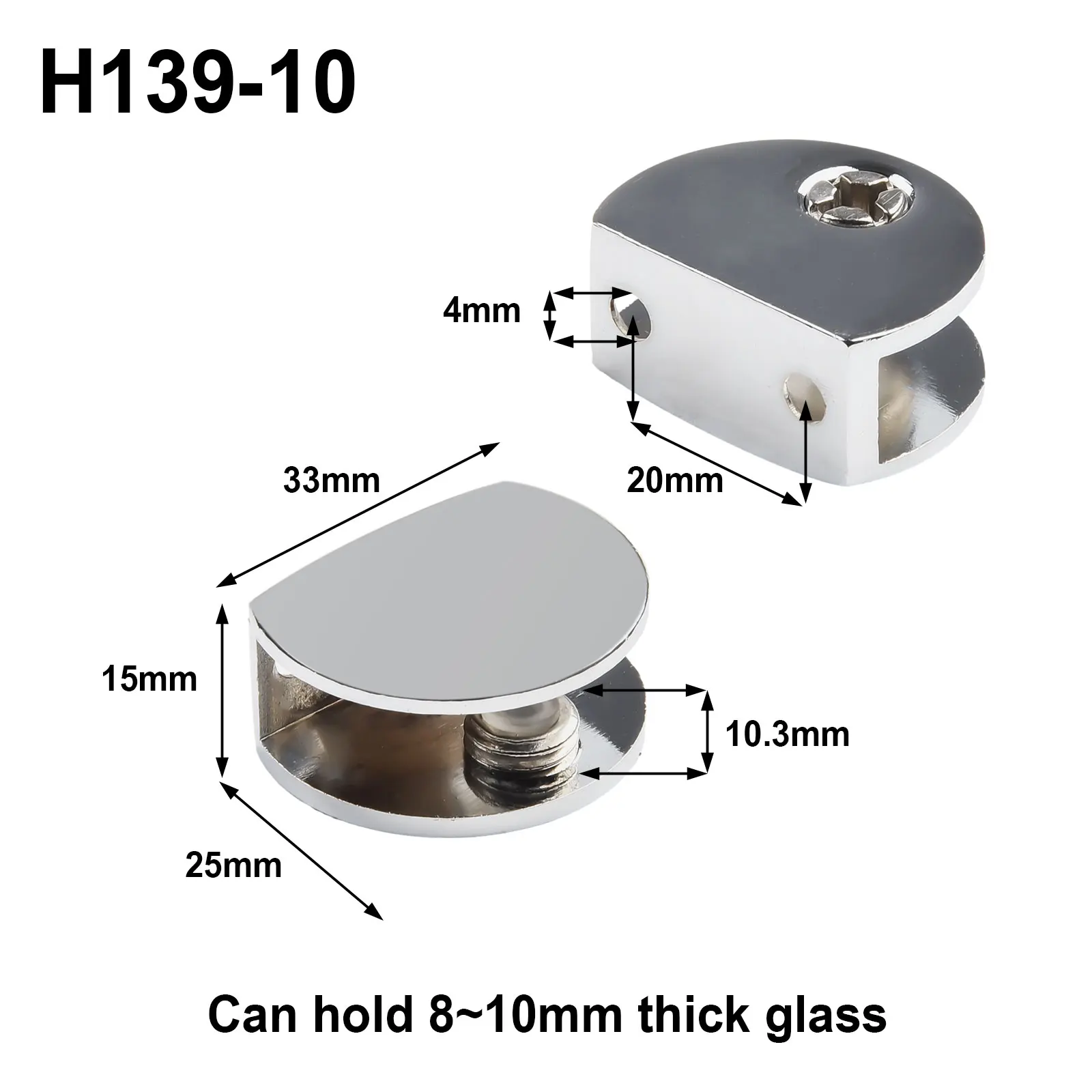 Home Improvement Glass Fixing Clip Glass Clip Support Clip Zinc Alloy Cabinet Hinges Countertops Frame Furniture