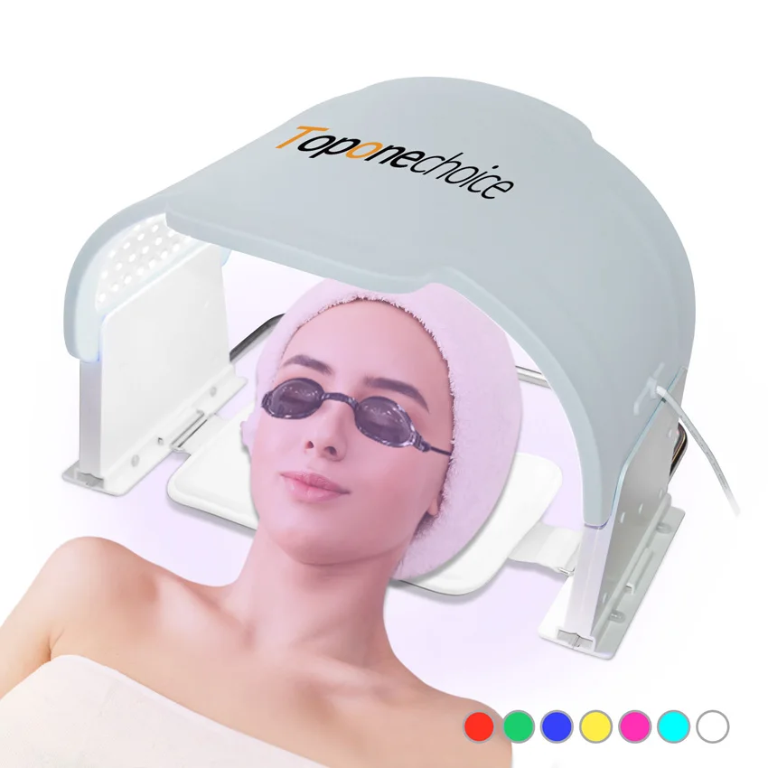 Equipamento de máscara facial LED, dispositivo de cuidado facial SPA, rejuvenescimento da pele luz, máquinas de beleza corporal facial, antienvelhecimento, 7 cores