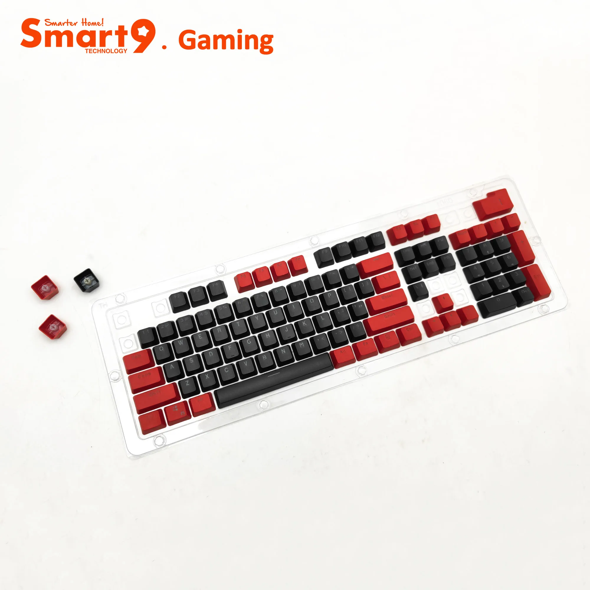 Smart9 PBT Double Shot Keycaps RGB Backlit Through Letters Different Colorways for Mechanical Gaming Keyboards