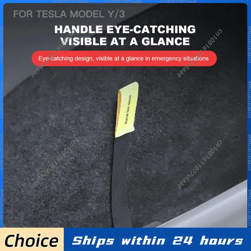 

Rear Door Mechanical Switch Extended Manual Door Release Back Door Release Handle Emergency Safety Pull Rope for Tesla Model Y