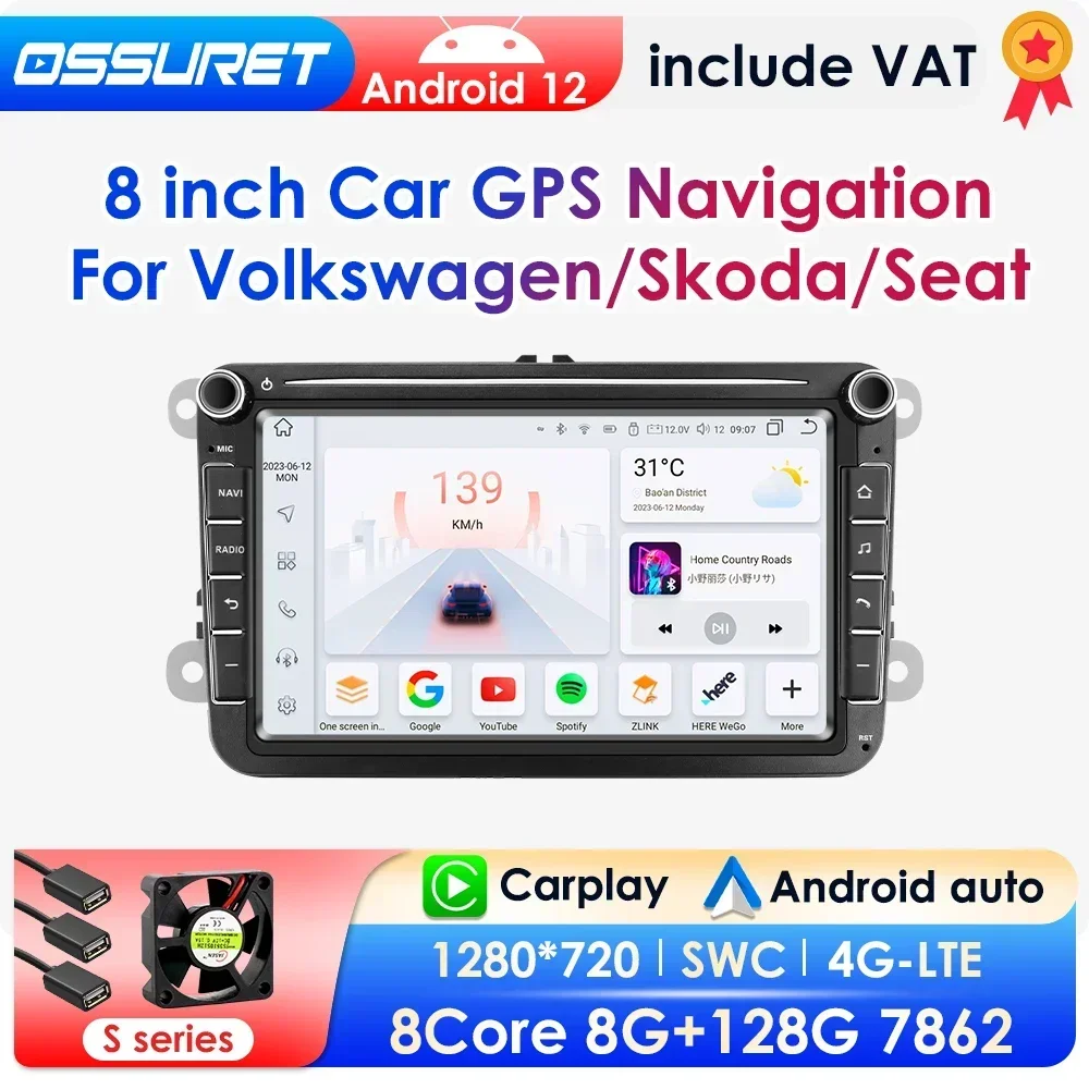 Android Autoradio Stereo Multimedia Player Audio GPS Navi für VW Amarok Caddy Golf 5 6 plus GTI Kaninchen Skoda Yeti Octavia Sitz