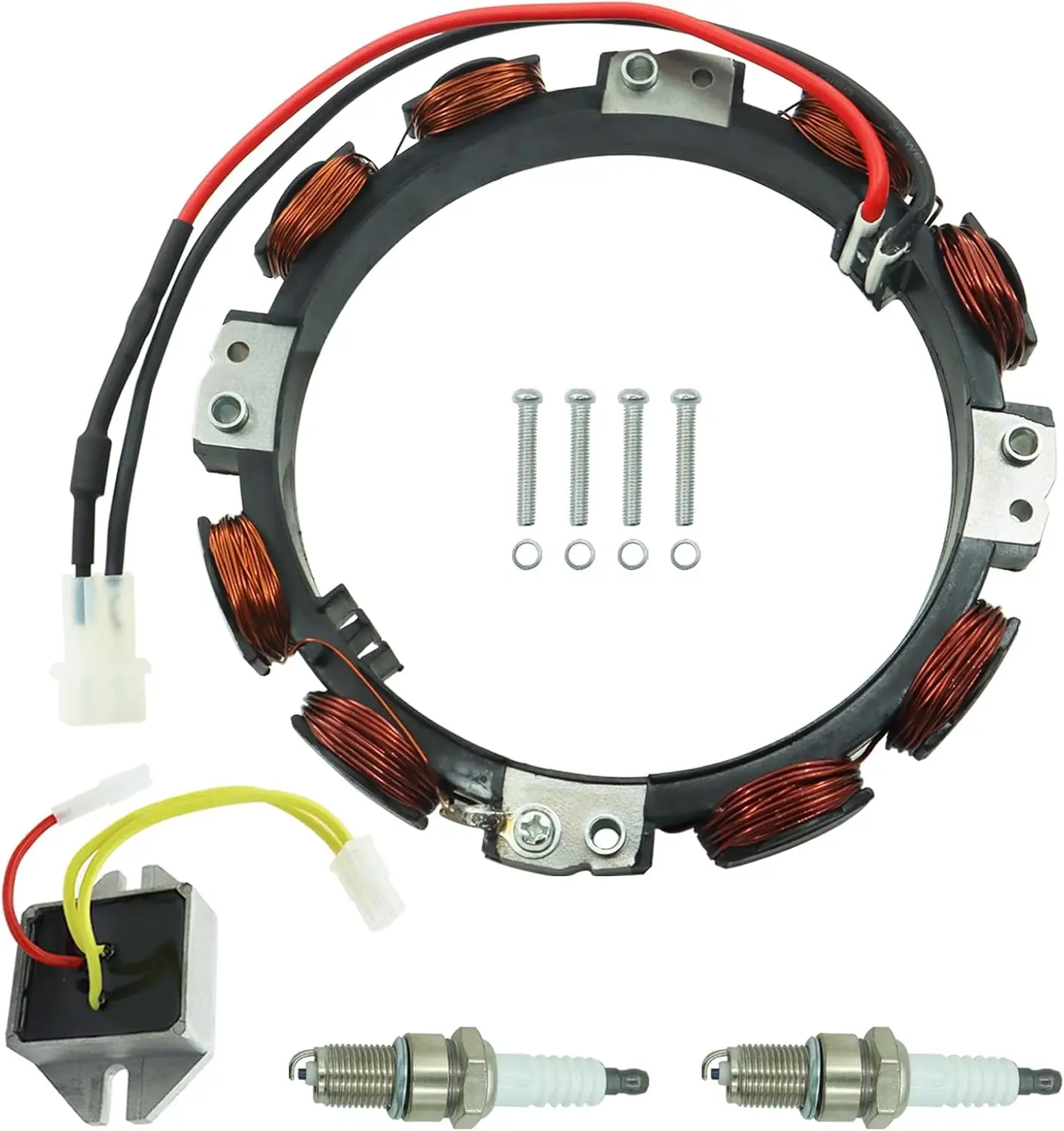 592831 Alternator Stator Dual Circuit Compatible with Briggs & Stratton with 845907 Regulator Replaces 696459 393800 691063 3934