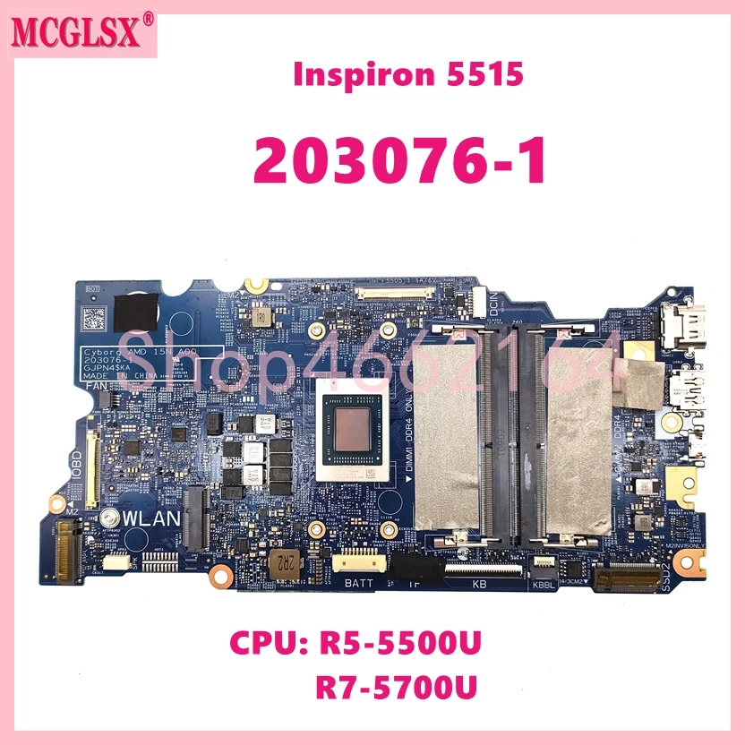 

203076-1 With R5-5500U R7-5700U CPU Laptop Motherboard For Dell Inspiron 5515 Mainboard CN 0KDKG 0WCD6Y Fully Tested OK