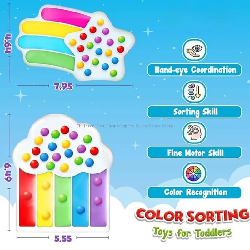 Atividade classificação cores crianças Squeeze Toy Perception Visual Color Cognitve Toy