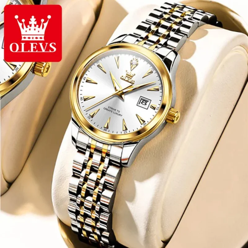 

Olevs 5598 Women's Watch luxury quartz watch fashion waterproof calendar watch elegant bracelet exquisite red