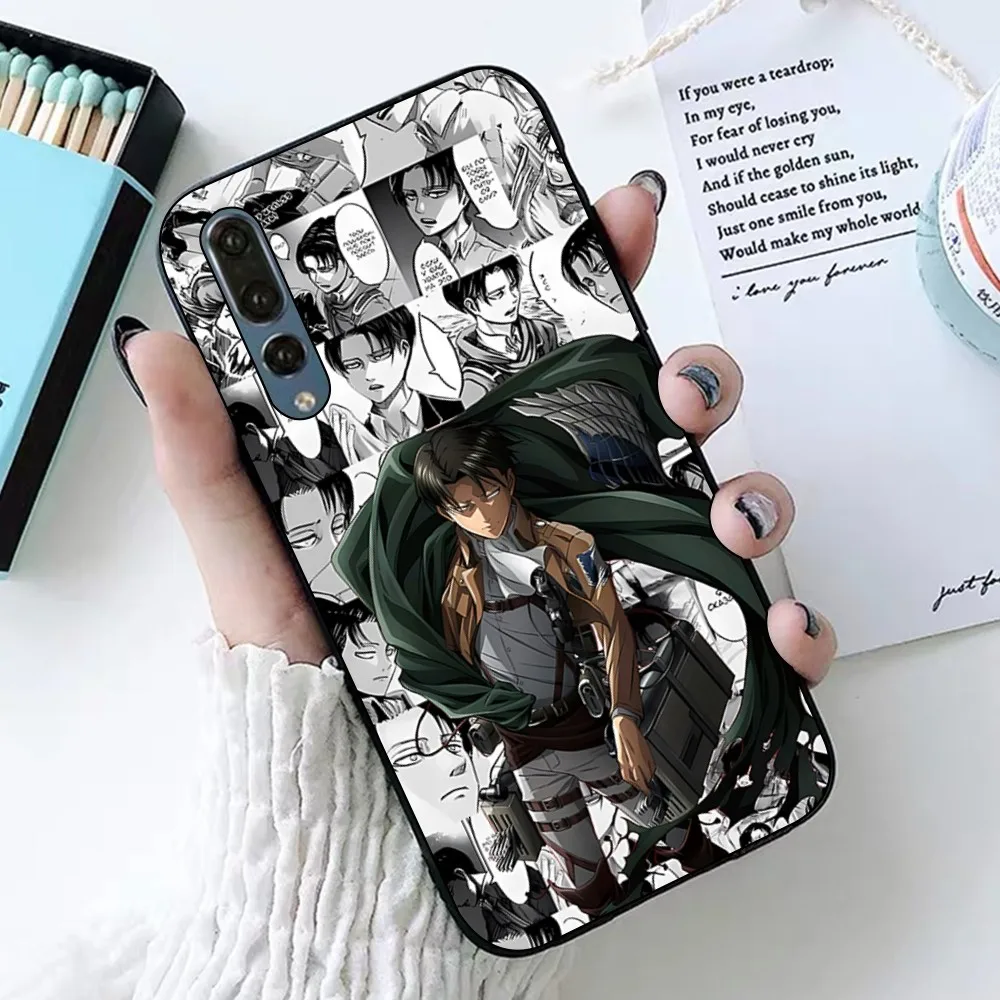 A-Attack On T-Titan Levi A-Ackerman Phone Case For Huawei P 8 9 10 20 30 40 50 Pro Lite Psmart Honor 10 Lite 70 Mate 20lite