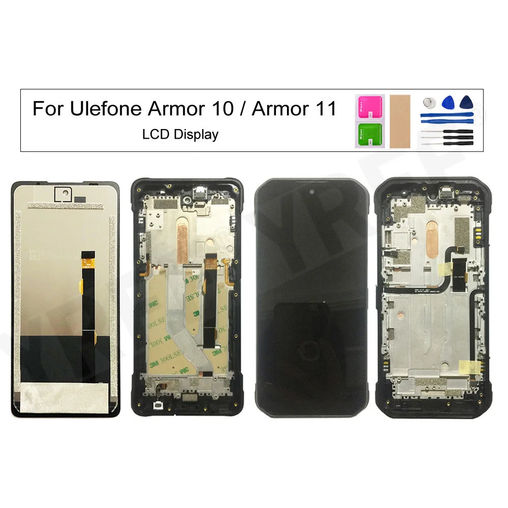 

Original LCD Display and Touch Screen Digitizer Assembly for Ulefone Armor 10/11,LCD Screen with Frame,Phone Replacement