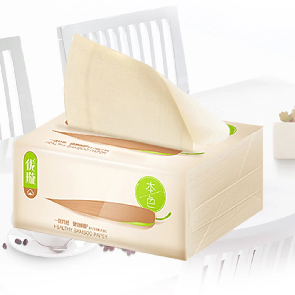 

6Packs Bamboo Pulp Tissue Paper Delicate Skin Daily Hotel Bar Restaurant Public Kitchen Towel Extraction Pulp