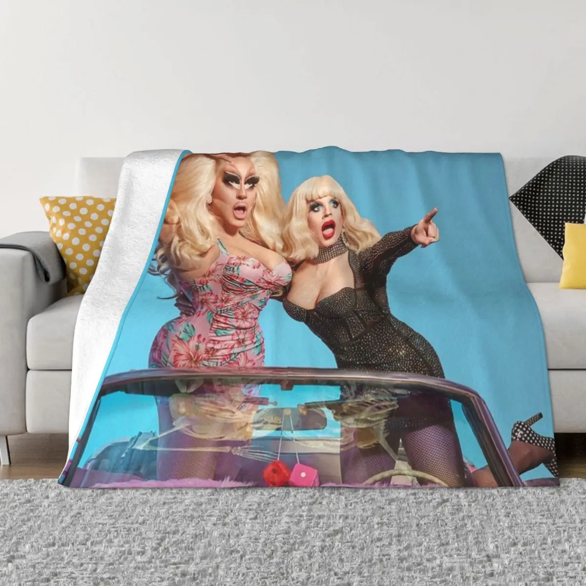 Trixie & Katya Throw Blanket Fluffy Blankets Large blankets and blankets Personalized Gift