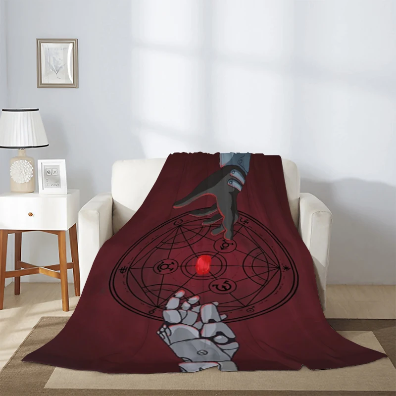 

Custom Blanket Sofa Winter Fullmetal Alchemist Furry Anti-tearing Fluffy Soft Blankets for Bed Blankets & Throws Anti-clumping